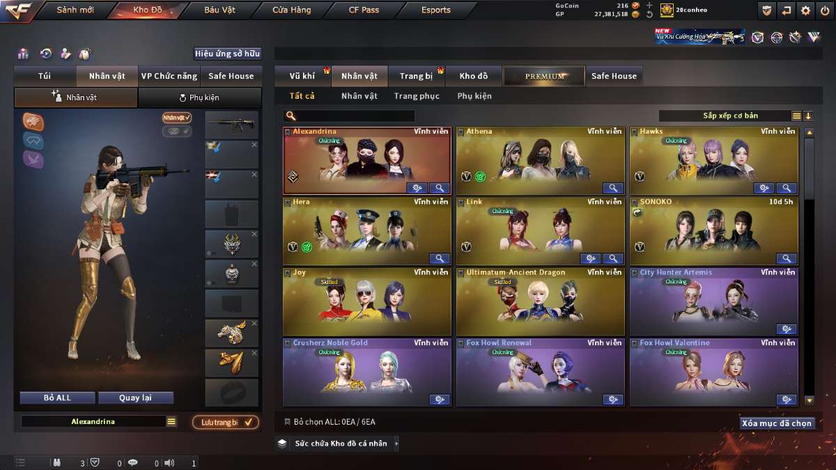 shop acc cf uy tin gia re